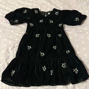Girls black Velour dress